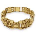 Ładny złoty pierścionek z oczkiem, wykonany ze złota próby 585